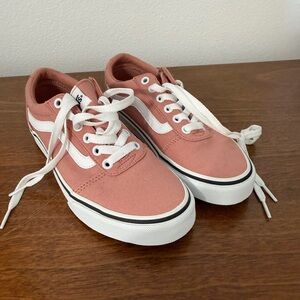 Vans Blush and White Canvas Shoes